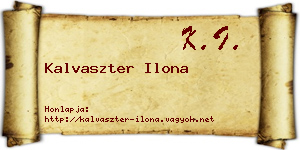 Kalvaszter Ilona névjegykártya